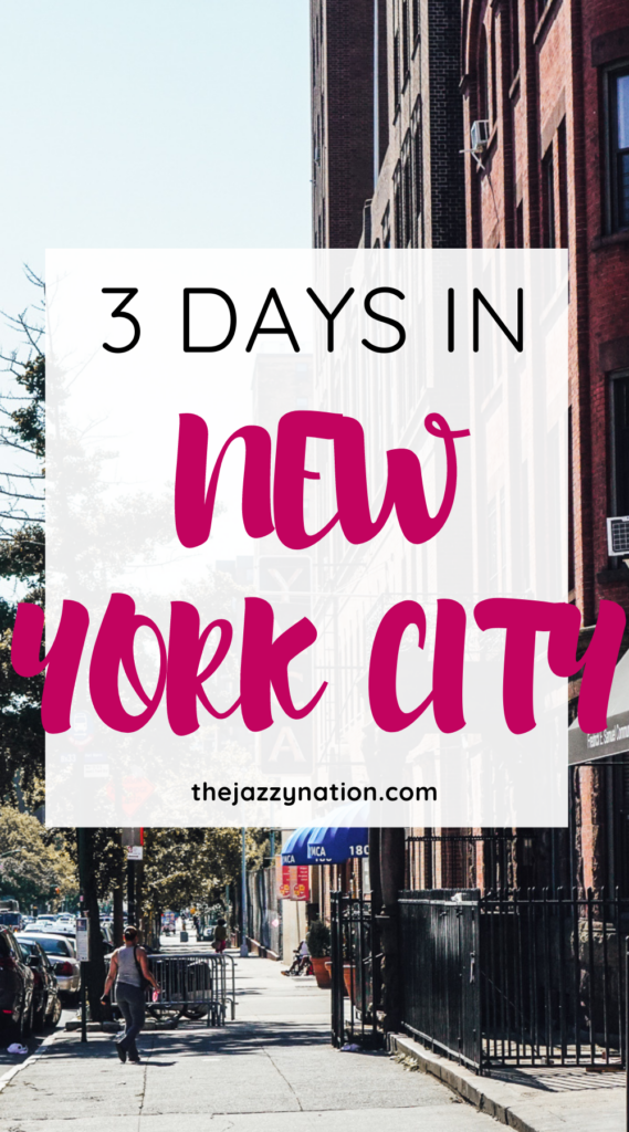 3 days in New York City